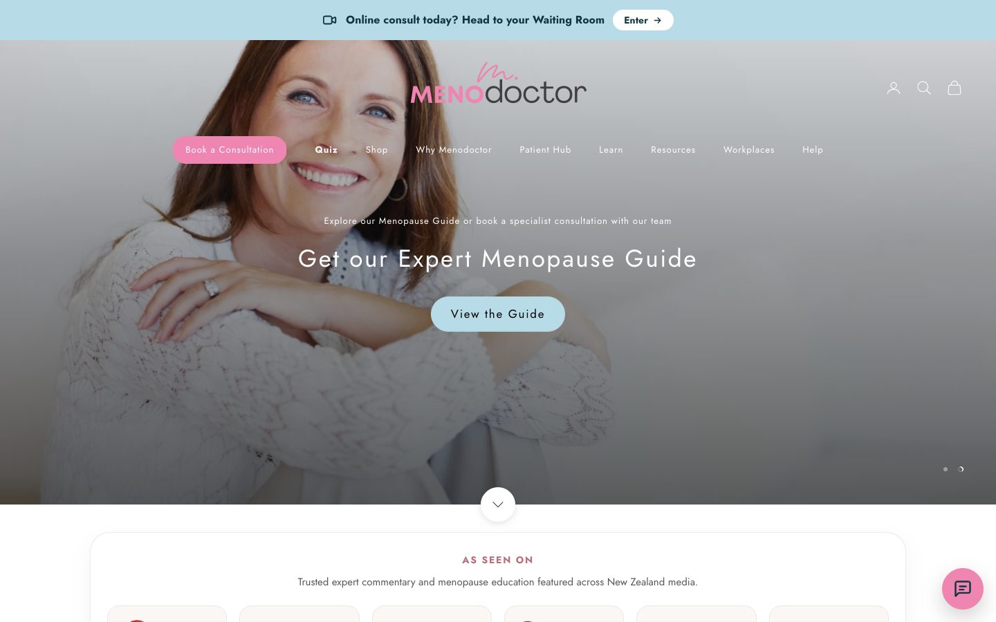 Menodoctor homepage