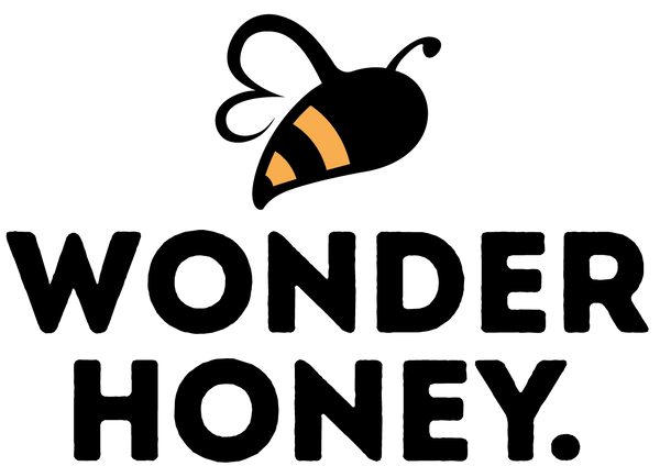 The Wonder Honey logo: a bee above the words Wonder Honey